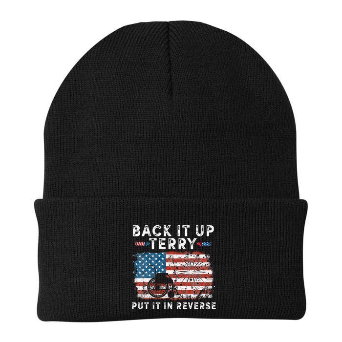 Back Up Terry Put It In Reverse Firework Funny 4th Of July Beanie