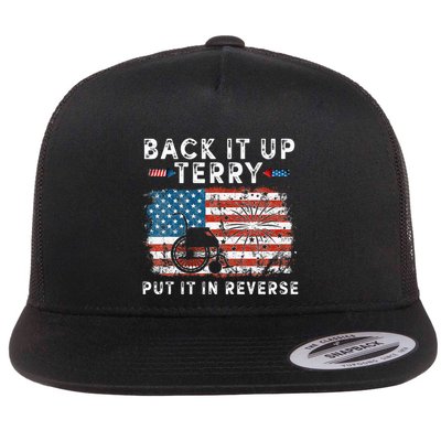 Back Up Terry Put It In Reverse Firework Funny 4th Of July Flatbill Hat
