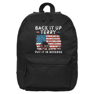 Back Up Terry Put It In Reverse Firework Funny 4th Of July 16 in Basic Backpack