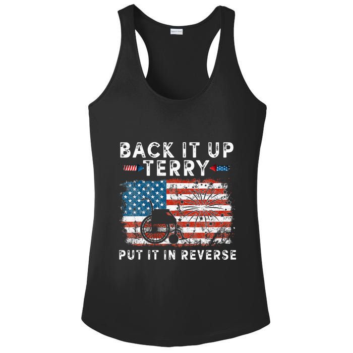 Back Up Terry Put It In Reverse Firework Funny 4th Of July Ladies PosiCharge Competitor Racerback Tank