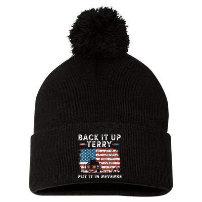 Back Up Terry Put It In Reverse Firework Funny 4th Of July Pom Pom 12in Knit Beanie