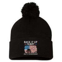 Back Up Terry Put It In Reverse Firework Funny 4th Of July Pom Pom 12in Knit Beanie