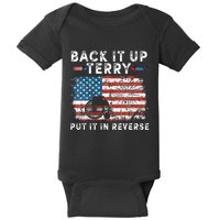 Back Up Terry Put It In Reverse Firework Funny 4th Of July Baby Bodysuit