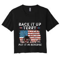 Back Up Terry Put It In Reverse Firework Funny 4th Of July Crop Top