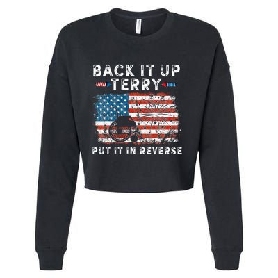 Back Up Terry Put It In Reverse Firework Funny 4th Of July Cropped Pullover Crew
