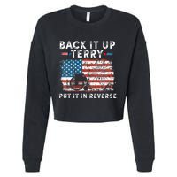 Back Up Terry Put It In Reverse Firework Funny 4th Of July Cropped Pullover Crew