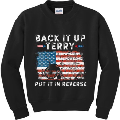 Back Up Terry Put It In Reverse Firework Funny 4th Of July Kids Sweatshirt