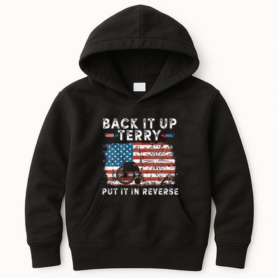 Back Up Terry Put It In Reverse Firework Funny 4th Of July Kids Hoodie