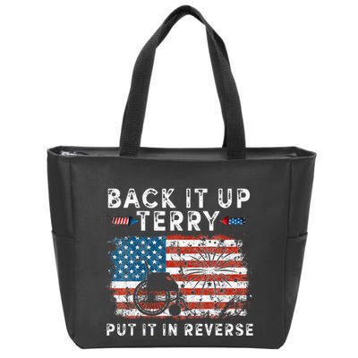 Back Up Terry Put It In Reverse Firework Funny 4th Of July Zip Tote Bag