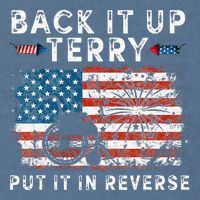 Back Up Terry Put It In Reverse Firework Funny 4th Of July Garment-Dyed Sweatshirt