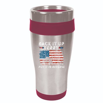 Back Up Terry Put It In Reverse Firework Funny 4th Of July 16oz Travel Tumbler