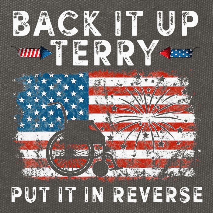 Back Up Terry Put It In Reverse Firework Funny 4th Of July Cotton Canvas Backpack