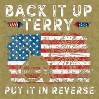 Back Up Terry Put It In Reverse Firework Funny 4th Of July Garment-Dyed Women's Muscle Tee