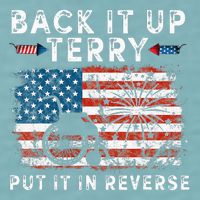 Back Up Terry Put It In Reverse Firework Funny 4th Of July Sueded Cloud Jersey T-Shirt