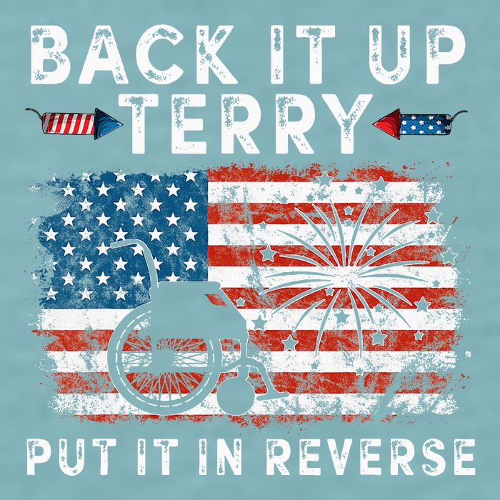 Back Up Terry Put It In Reverse Firework Funny 4th Of July Sueded Cloud Jersey T-Shirt
