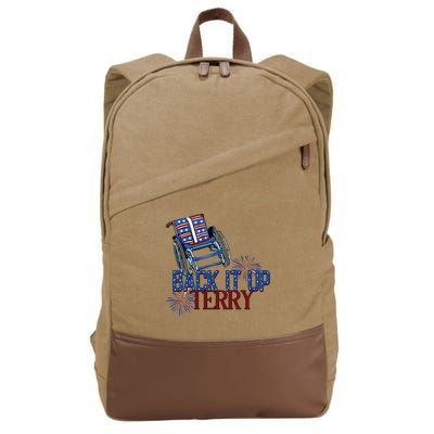 Back Up Terry Put It In Reverse Firework 4th Of July Groovy Cotton Canvas Backpack