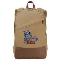 Back Up Terry Put It In Reverse Firework 4th Of July Groovy Cotton Canvas Backpack