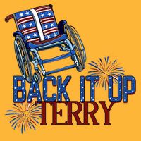 Back Up Terry Put It In Reverse Firework 4th Of July Groovy Pom Pom 12in Knit Beanie