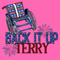 Back Up Terry Put It In Reverse Firework 4th Of July Groovy Stripe Pom Pom Beanie