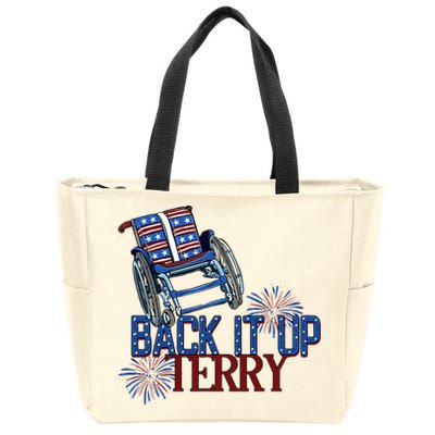 Back Up Terry Put It In Reverse Firework 4th Of July Groovy Zip Tote Bag