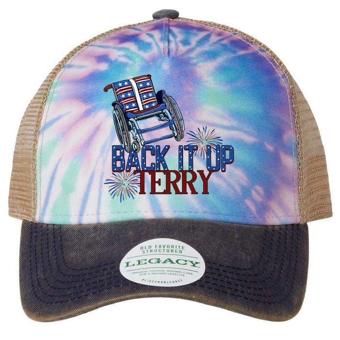 Back Up Terry Put It In Reverse Firework 4th Of July Groovy Legacy Tie Dye Trucker Hat