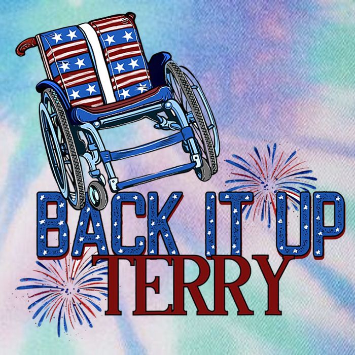 Back Up Terry Put It In Reverse Firework 4th Of July Groovy Legacy Tie Dye Trucker Hat