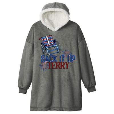 Back Up Terry Put It In Reverse Firework 4th Of July Groovy Hooded Wearable Blanket