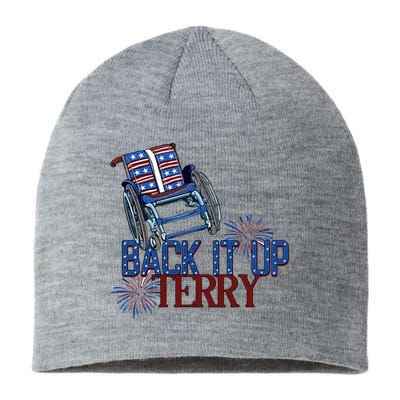 Back Up Terry Put It In Reverse Firework 4th Of July Groovy Sustainable Beanie