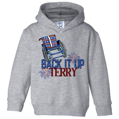 Back Up Terry Put It In Reverse Firework 4th Of July Groovy Toddler Hoodie
