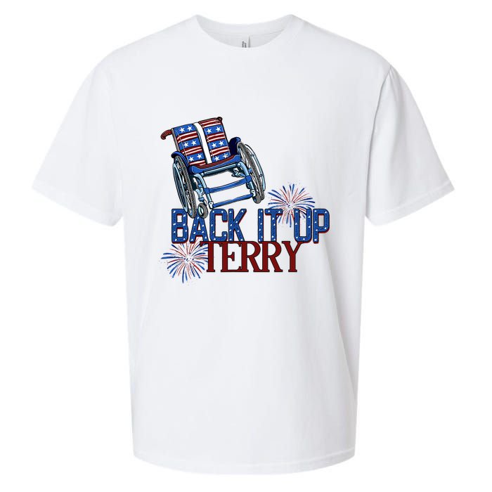 Back Up Terry Put It In Reverse Firework 4th Of July Groovy Sueded Cloud Jersey T-Shirt