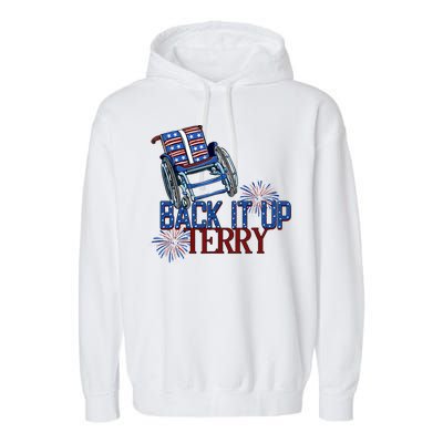 Back Up Terry Put It In Reverse Firework 4th Of July Groovy Garment-Dyed Fleece Hoodie