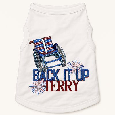 Back Up Terry Put It In Reverse Firework 4th Of July Groovy Doggie Tank