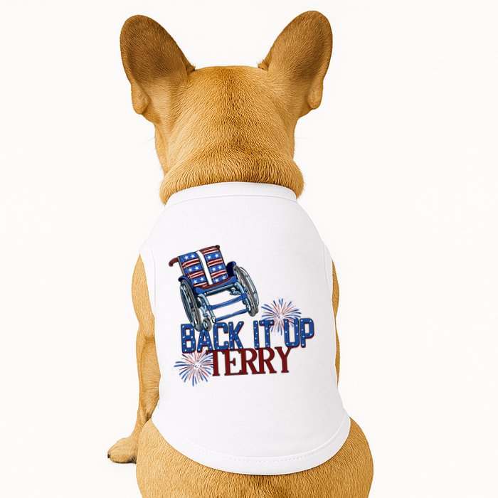 Back Up Terry Put It In Reverse Firework 4th Of July Groovy Doggie Tank