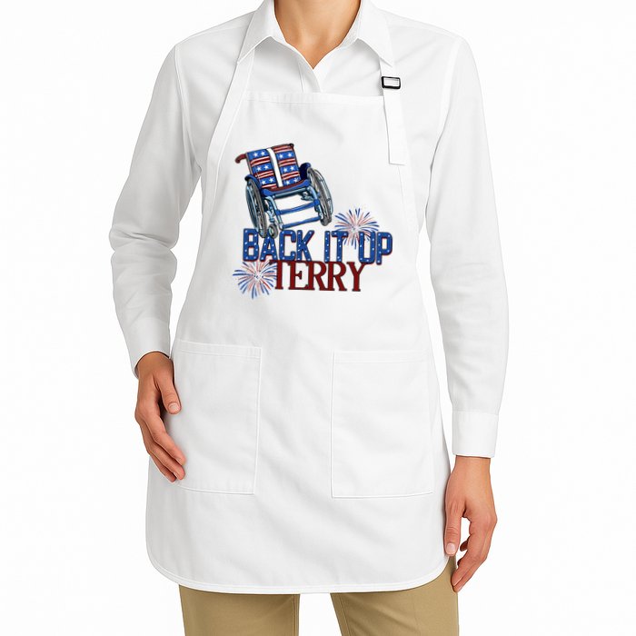 Back Up Terry Put It In Reverse Firework 4th Of July Groovy Apron
