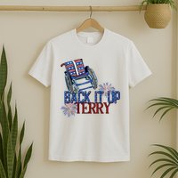 Back Up Terry Put It In Reverse Firework 4th Of July Groovy T-Shirt