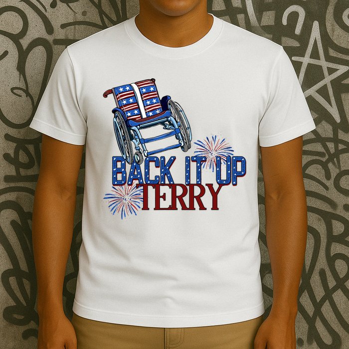 Back Up Terry Put It In Reverse Firework 4th Of July Groovy T-Shirt