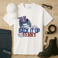 Back Up Terry Put It In Reverse Firework 4th Of July Groovy Tall T-Shirt