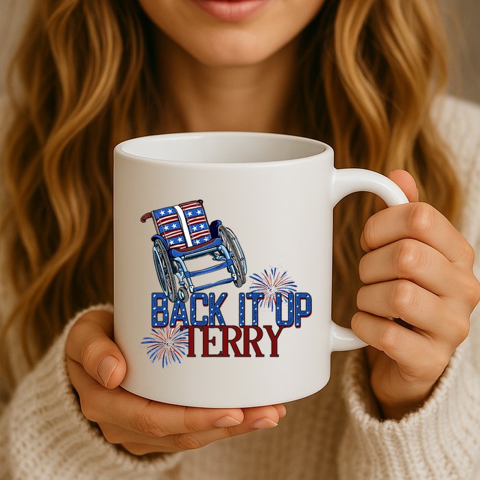 Back Up Terry Put It In Reverse Firework 4th Of July Groovy Mug