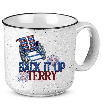 Back Up Terry Put It In Reverse Firework 4th Of July Groovy 15oz Campfire Ceramic Mug