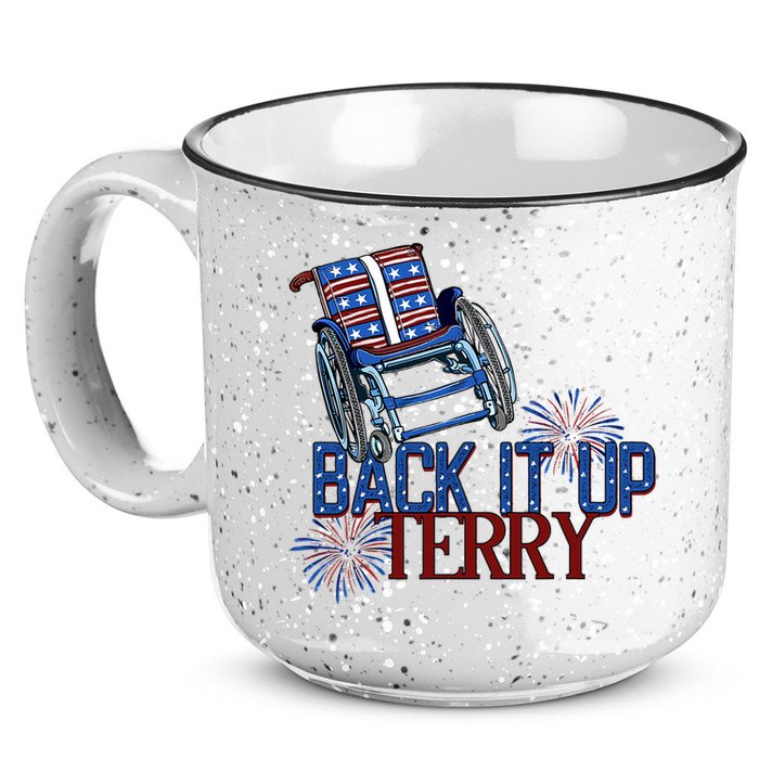 Back Up Terry Put It In Reverse Firework 4th Of July Groovy 15oz Campfire Ceramic Mug