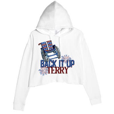 Back Up Terry Put It In Reverse Firework 4th Of July Groovy Crop Fleece Hoodie