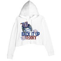 Back Up Terry Put It In Reverse Firework 4th Of July Groovy Crop Fleece Hoodie