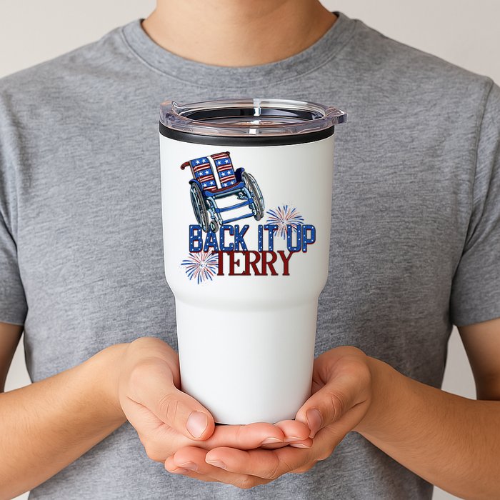 Back Up Terry Put It In Reverse Firework 4th Of July Groovy Tumbler
