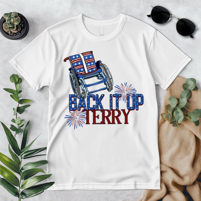 Back Up Terry Put It In Reverse Firework 4th Of July Groovy Premium T-Shirt