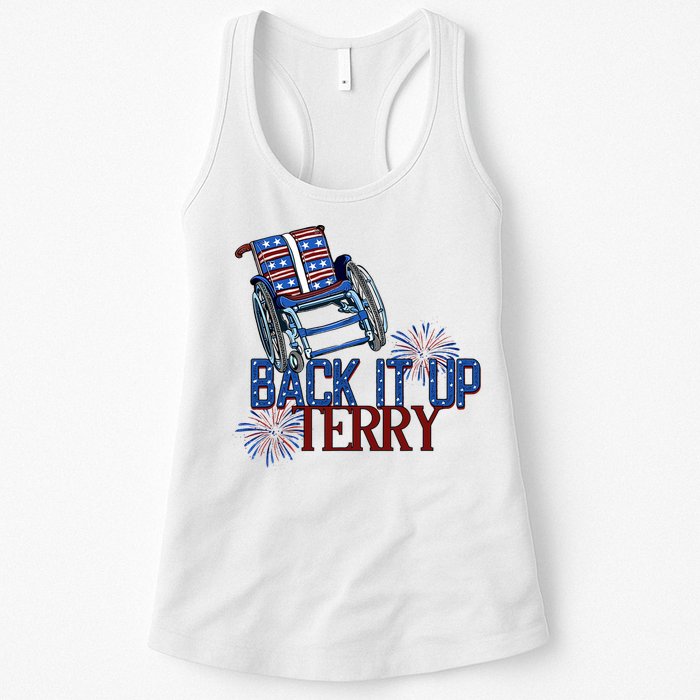 Back Up Terry Put It In Reverse Firework 4th Of July Groovy Womens Tank Top