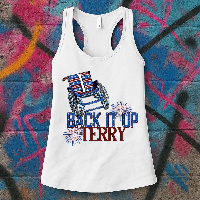 Back Up Terry Put It In Reverse Firework 4th Of July Groovy Womens Tank Top