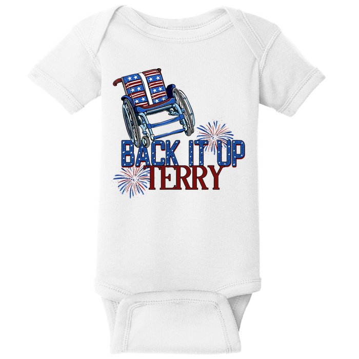 Back Up Terry Put It In Reverse Firework 4th Of July Groovy Baby Bodysuit