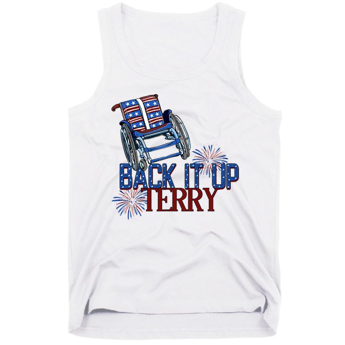 Back Up Terry Put It In Reverse Firework 4th Of July Groovy Tank Top