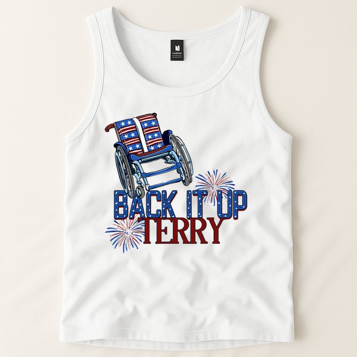 Back Up Terry Put It In Reverse Firework 4th Of July Groovy Tank Top
