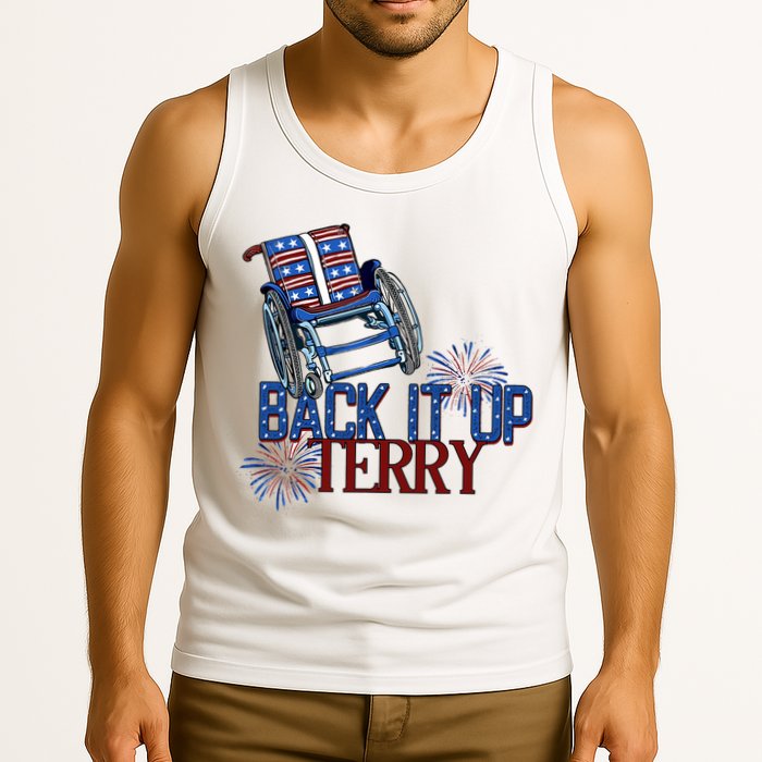 Back Up Terry Put It In Reverse Firework 4th Of July Groovy Tank Top